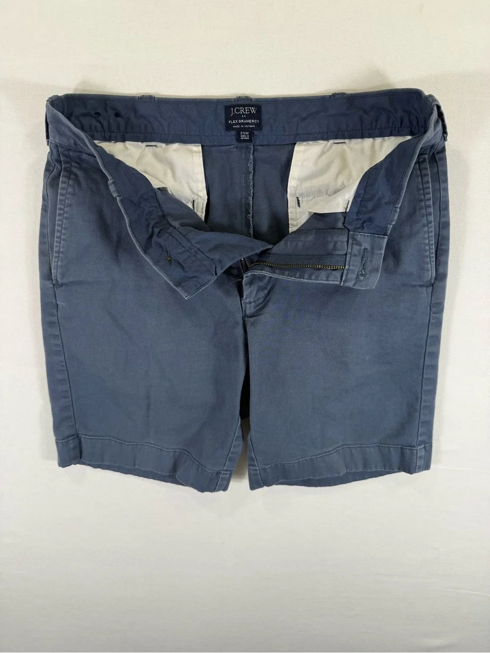 J. Crew Men's Slate Blue Flat Front Chino Shorts
